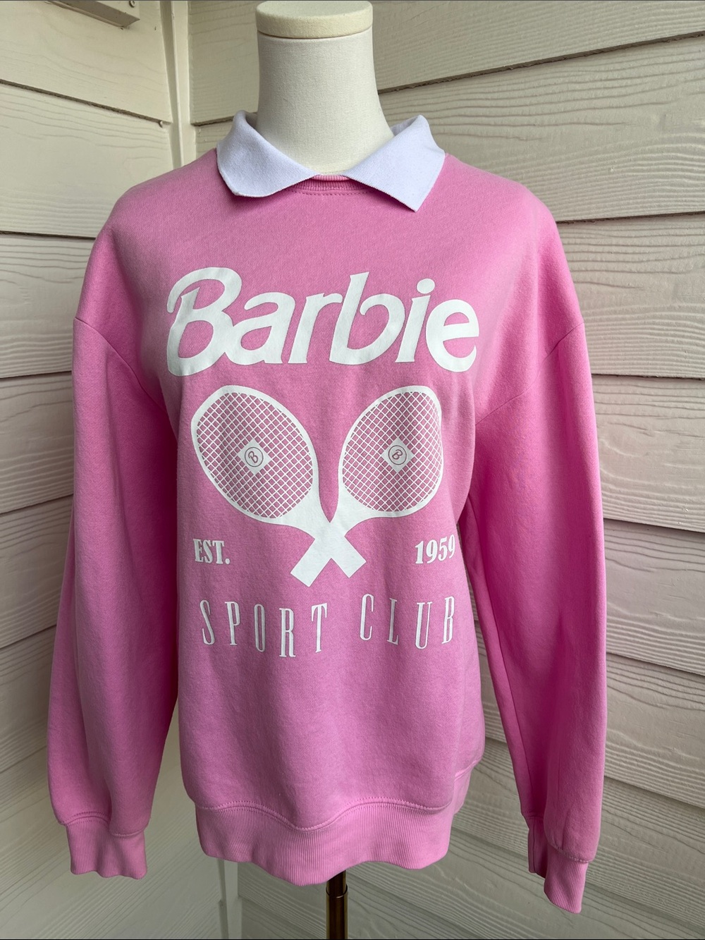 Barbie Pink and White Pullover